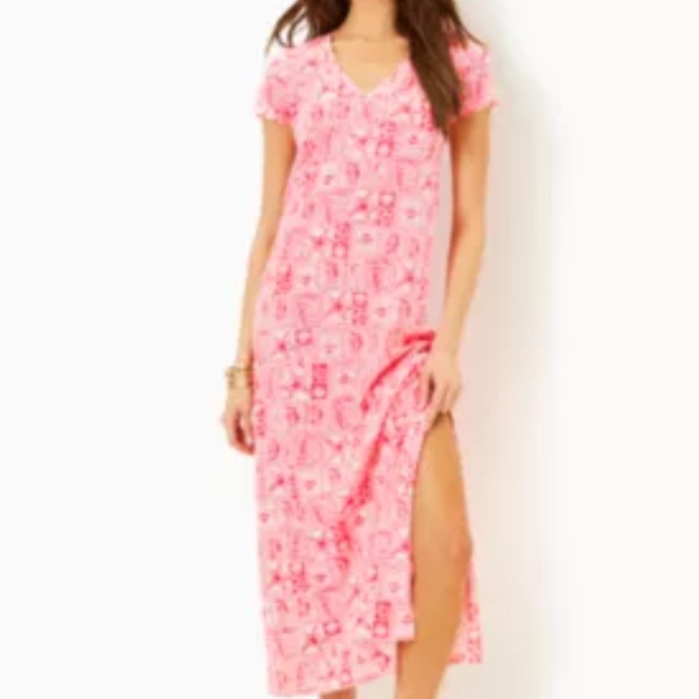 Lilly Pulitzer Pink Printed Maxi Dress